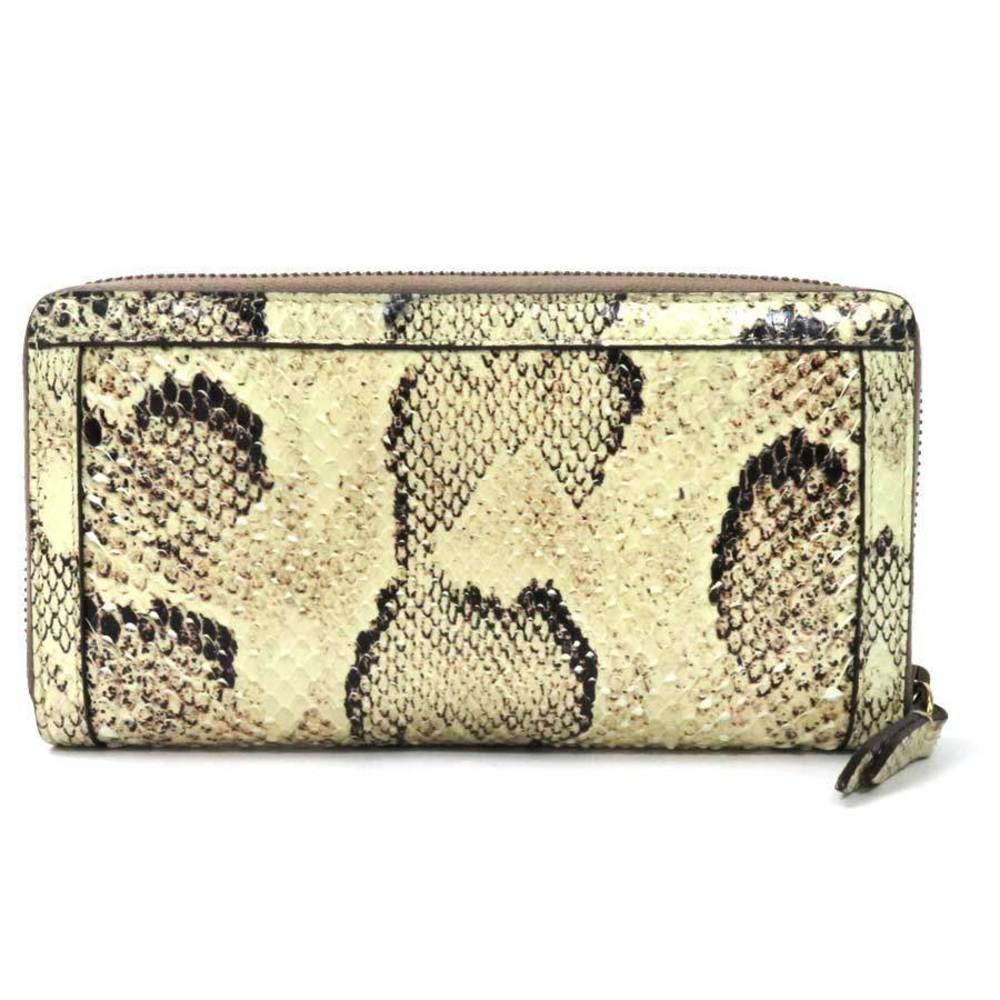 Gucci Bamboo Python Leather Long Wallet White Bla… - image 7